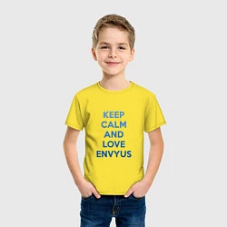 Футболка хлопковая детская Keep Calm & Love Envyus, цвет: желтый — фото 2