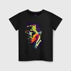 Футболка хлопковая детская Lionel Messi: fun-art, цвет: черный