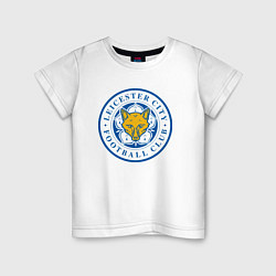 Футболка хлопковая детская Leicester City FC, цвет: белый