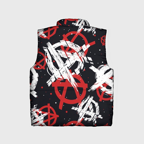 Детский жилет Анархия - паттерн / 3D-Красный – фото 2