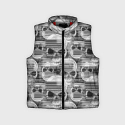 Детский жилет Серые черепа - растр