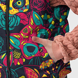 Детский жилет Мексиканский день мёртвых у кошек, цвет: 3D-светло-серый — фото 2