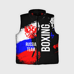 Детский жилет Boxing Russia Team и герб РФ, цвет: 3D-красный