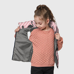 Детский жилет Черный фламинго арт, цвет: 3D-светло-серый — фото 2