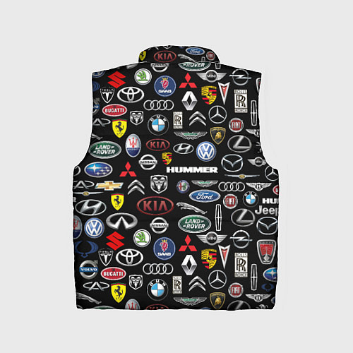 Детский жилет ЛОГОТИПЫ АВТО БРЕНДОВ / 3D-Красный – фото 2