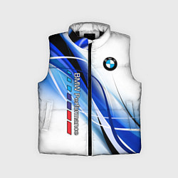 Детский жилет BMW волны - blue-white, цвет: 3D-черный
