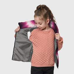 Детский жилет Черно-пурпурный калейдоскоп, цвет: 3D-светло-серый — фото 2