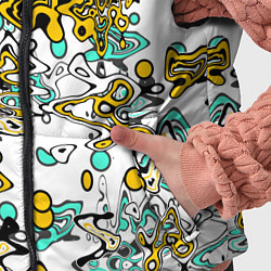 Детский жилет Абстрактный современный узор в стиле граффити, цвет: 3D-красный — фото 2