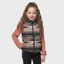 Детский жилет Полосатый этнический орнамент, цвет: 3D-светло-серый — фото 2
