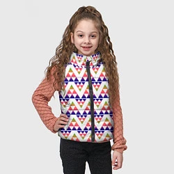 Детский жилет Геометрический узор в виде треугольников, цвет: 3D-светло-серый — фото 2