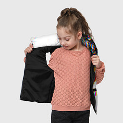 Детский жилет MARSHMELLOW GLITCH, цвет: 3D-черный — фото 2
