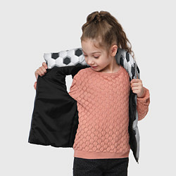 Детский жилет Текстура футбольного мяча, цвет: 3D-черный — фото 2