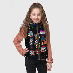 Детский жилет FNF ГЕРОИ ИГРЫ, БРЫЗГИ КРАСОК, ГРАФФИТИ ЛОГО, цвет: 3D-светло-серый — фото 2