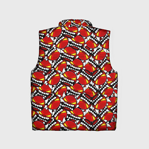 Детский жилет Geometry Dash: Demons Pattern / 3D-Красный – фото 2