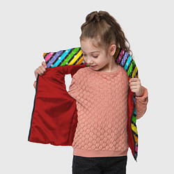 Детский жилет Радужные полосы микс, цвет: 3D-красный — фото 2