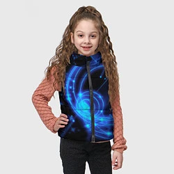 Детский жилет Неоновый космос Neon space, цвет: 3D-черный — фото 2