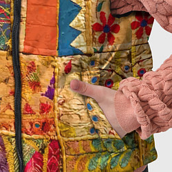 Детский жилет Пэчворк Лоскутное одеяло Patchwork Quilt, цвет: 3D-черный — фото 2