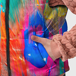 Детский жилет Мазки масляной краски Абстракция Oil Paint Strokes, цвет: 3D-черный — фото 2