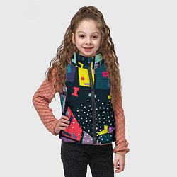 Детский жилет Абстракционизм Геометрические Формы и Фигуры, цвет: 3D-красный — фото 2