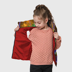Детский жилет Растительный абстрактный паттерн Лето Floral Abstr, цвет: 3D-красный — фото 2