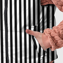 Детский жилет ПОЛОСКИ ЧЕРНО-БЕЛЫЙ, цвет: 3D-черный — фото 2