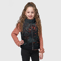 Детский жилет Тлеющий розы, цвет: 3D-светло-серый — фото 2