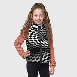 Детский жилет Геометрическая объёмная композиция Авангард, цвет: 3D-черный — фото 2