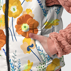 Детский жилет Цветы Жёлтые Нарисованные, цвет: 3D-красный — фото 2