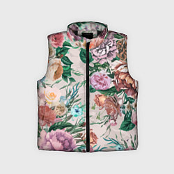 Детский жилет Color floral pattern Expressionism Summer, цвет: 3D-черный