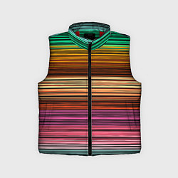 Детский жилет Multicolored thin stripes Разноцветные полосы