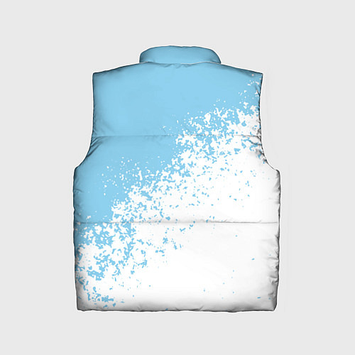 Детский жилет Manchester city белые брызги на голубом фоне / 3D-Красный – фото 2
