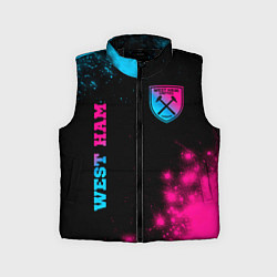 Детский жилет West Ham Neon Gradient, цвет: 3D-черный