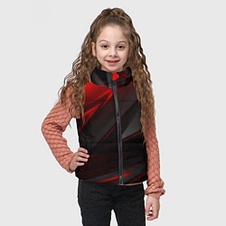 Детский жилет Red and Black Geometry, цвет: 3D-светло-серый — фото 2