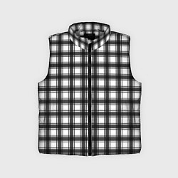 Детский жилет Black and white trendy checkered pattern