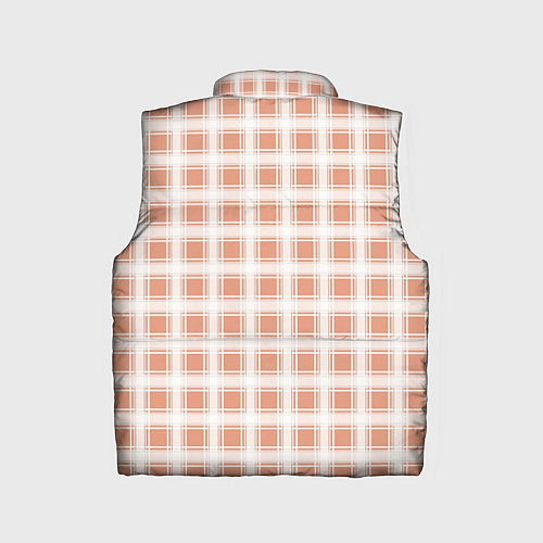 Детский жилет Light beige plaid fashionable checkered pattern / 3D-Красный – фото 2