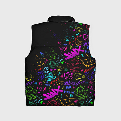 Детский жилет League Of Legends неон - Arcane logo / 3D-Красный – фото 2