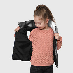 Детский жилет Рэпер Грибы в стиле граффити: по-вертикали, цвет: 3D-черный — фото 2