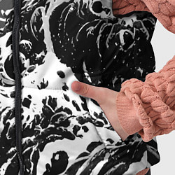 Детский жилет Черно-белые волны, цвет: 3D-черный — фото 2