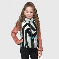 Детский жилет Цифровой окрас зебры, цвет: 3D-черный — фото 2