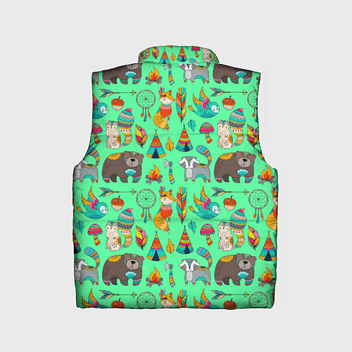 Детский жилет Painted colorful animals / 3D-Светло-серый – фото 2