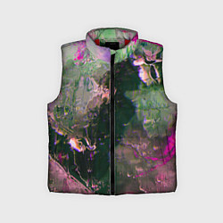 Детский жилет Абстрактные краски и силуэты, цвет: 3D-красный