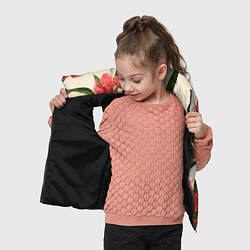Детский жилет Олеандр Элегантные цветы, цвет: 3D-черный — фото 2