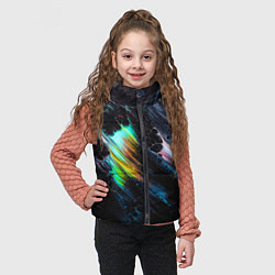 Детский жилет Радужное северное сияние, цвет: 3D-светло-серый — фото 2