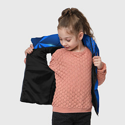 Детский жилет Герб РФ на синем объемном фоне, цвет: 3D-черный — фото 2