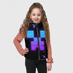 Детский жилет Minecraft градиент, цвет: 3D-черный — фото 2