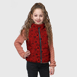 Детский жилет Красный абстрактный узор, цвет: 3D-светло-серый — фото 2
