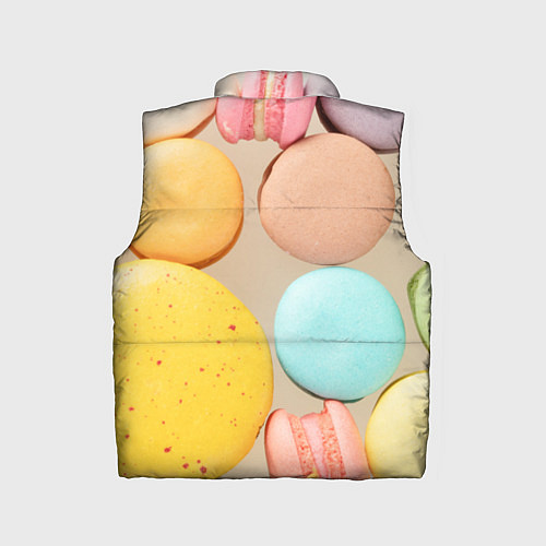 Детский жилет Разноцветные пирожные Макарон / 3D-Красный – фото 2