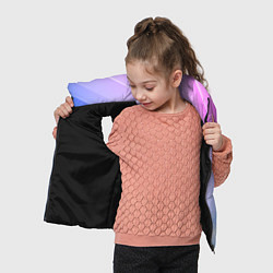 Детский жилет Абстракция с неоном, цвет: 3D-черный — фото 2