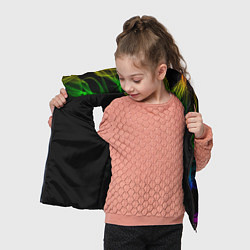 Детский жилет Разноцветный неоновый дым, цвет: 3D-черный — фото 2