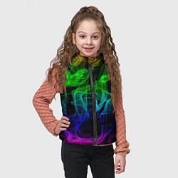 Детский жилет Разноцветный неоновый дым, цвет: 3D-светло-серый — фото 2